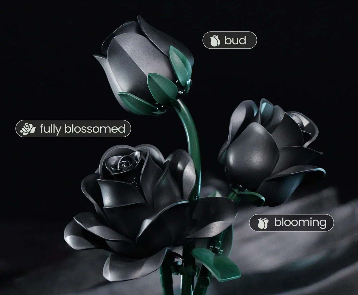 Black Lego Roses™